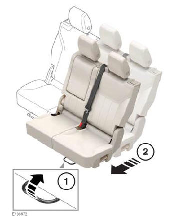 Land Rover Defender. Rear seats