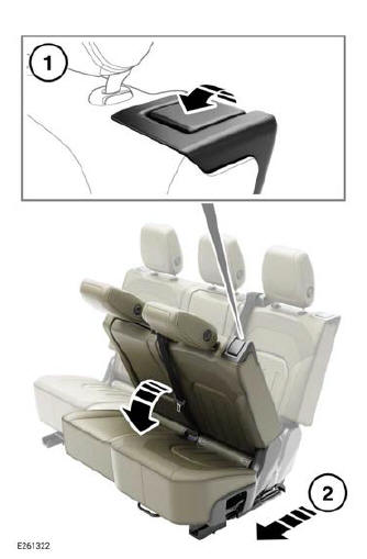 Land Rover Defender. Rear seats