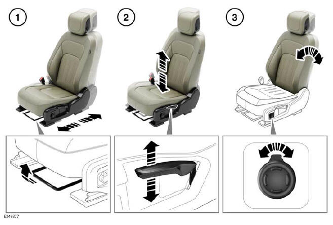 Land Rover Defender. Front seats