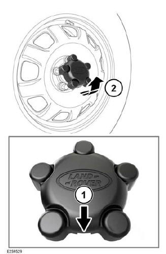 Land Rover Defender. Wheel changing