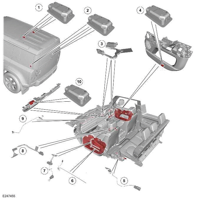 Land Rover Defender - Interior Lighting - Component Location, Overview ...