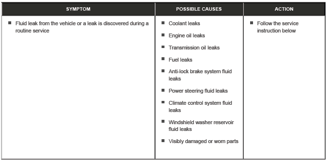 GENERAL PROCEDURE - FLUID LEAK DETECTION